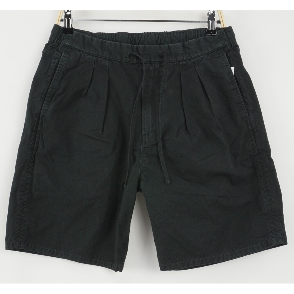 New Nonnative Farmer Easy Mens 32 Gray Cotton Typewriter Overdyed Pleated Shorts